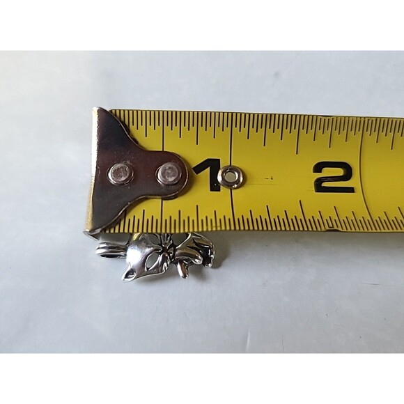 925 Sterling Silver Cat Shaped Pendant Vintage - Picture 9 of 10